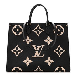 LOUIS VUITTON Empreinte Monogram Giant Onthego GM Black Beige